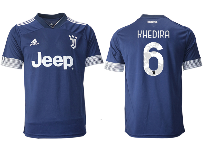 Men 2020-2021 club Juventus away aaa version #6 blue Soccer Jerseys->juventus jersey->Soccer Club Jersey